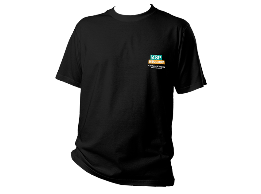 Mockup des t-shirts personnalisés du KSP NEUDORF.
