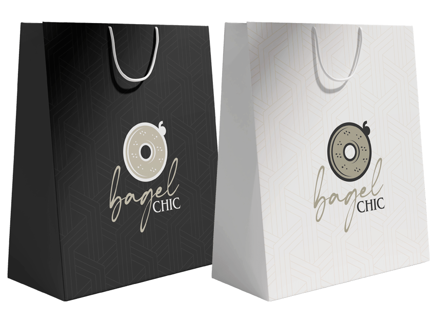 Présentation des logotypes O'BAGEL CHIC.